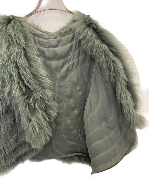 SAGA FURS（サガファーズ）SAGA FURS (サガファーズ) ブルーフォックスシルクファーベスト グリーン サイズ:Ⅿの古着・服飾アイテム