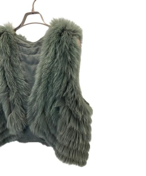 SAGA FURS（サガファーズ）SAGA FURS (サガファーズ) ブルーフォックスシルクファーベスト グリーン サイズ:Ⅿの古着・服飾アイテム
