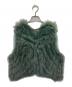 SAGA FURS (サガファーズ) ブルーフォックスシルクファーベスト グリーン サイズ:Ⅿ：9000円