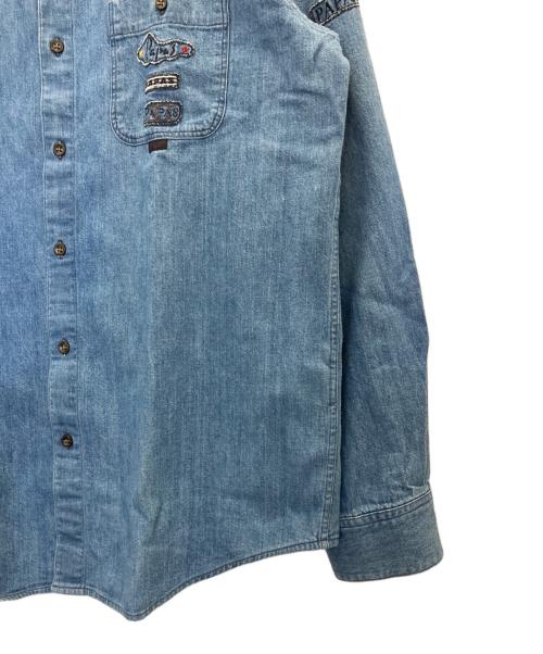 PAPAS（パパス）PAPAS (パパス) B.D.デニムシャツ インディゴ サイズ:50の古着・服飾アイテム