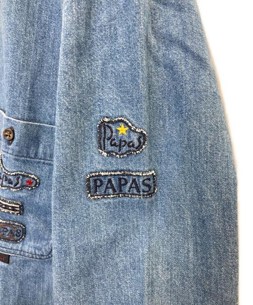 PAPAS（パパス）PAPAS (パパス) B.D.デニムシャツ インディゴ サイズ:50の古着・服飾アイテム