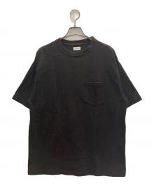 CIOTA（シオタ）の古着「スビンコットン10/-度詰吊り天竺ポケット付き半袖T」｜フェードブラック