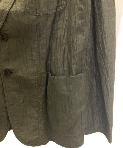 MORRIS&SONS（モリスアンドサンズ）MORRIS&SONS (モリスアンドサンズ) リネンテーラードジャケット グリーン サイズ:2の古着・服飾アイテム