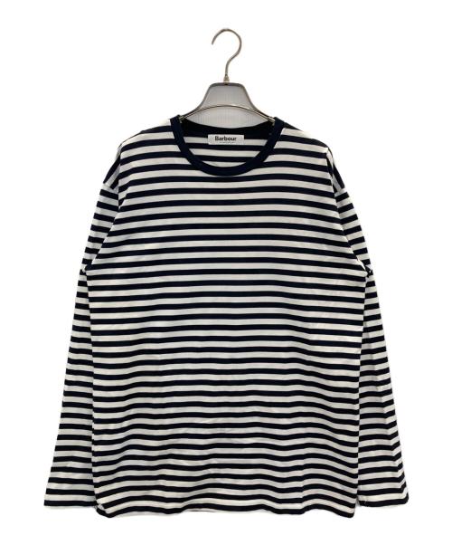 Barbour（バブアー）Barbour (バブアー) ボーダーL/S Tシャツ ホワイト×ネイビー サイズ:表記無しの古着・服飾アイテム
