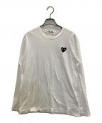 PLAY COMME des GARCONSプレイコムデギャルソン）の古着「PLAY LONG SLEEVE T-SHIRT」｜ホワイト