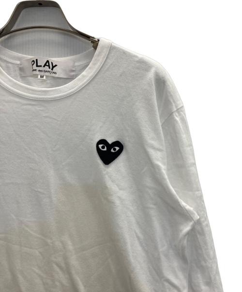 PLAY COMME des GARCONS（プレイコムデギャルソン）PLAY COMME des GARCONS (プレイ コムデギャルソン) PLAY LONG SLEEVE T-SHIRT ホワイト サイズ:Mの古着・服飾アイテム