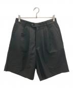 lownnローン）の古着「ウール モヘア 2タック ショートパンツ」｜ブラック