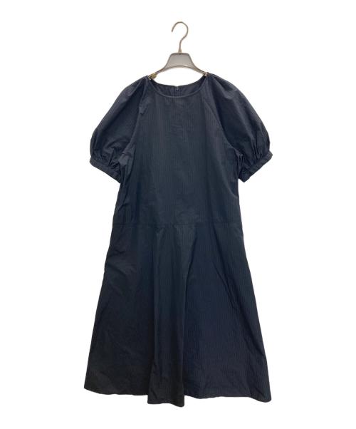 green label relaxing（グリーンレーベルリラクシング）green label relaxing (グリーンレーベルリラクシング) ドビー ストライプコンシャスワンピース ネイビー サイズ:FREEの古着・服飾アイテム