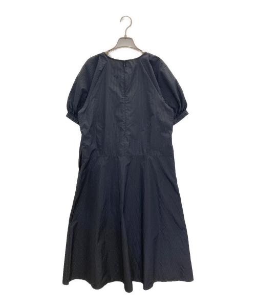 green label relaxing（グリーンレーベルリラクシング）green label relaxing (グリーンレーベルリラクシング) ドビー ストライプコンシャスワンピース ネイビー サイズ:FREEの古着・服飾アイテム