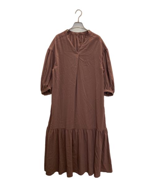 green label relaxing（グリーンレーベルリラクシング）green label relaxing (グリーンレーベルリラクシング) マーメイド スキッパー ワンピース ブラウン サイズ:FREEの古着・服飾アイテム