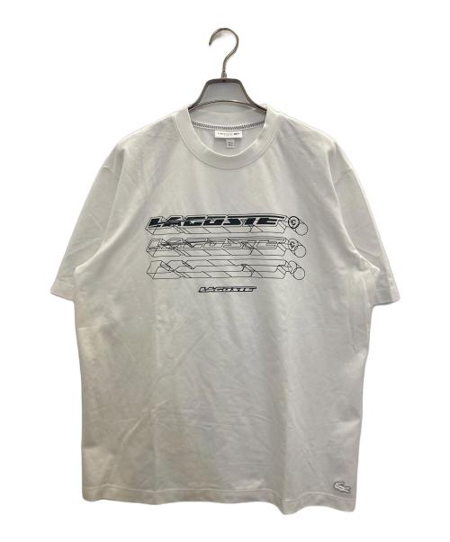 LACOSTE（ラコステ）LACOSTE (ラコステ) グラフィカルブランドネームロゴドライTシャツ ブラック サイズ:Ⅿの古着・服飾アイテム