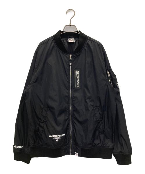 A BATHING APE（ア ベイシング エイプ）A BATHING APE (ア ベイシング エイプ) AAPE LIGHT WEIGHT JACKET ブラック サイズ:XLの古着・服飾アイテム