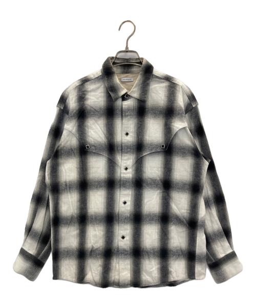 solaris&co（ソラリスアンドコー）solaris&co (ソラリスアンドコー) オンブレチェックシャツ グレー サイズ:38の古着・服飾アイテム