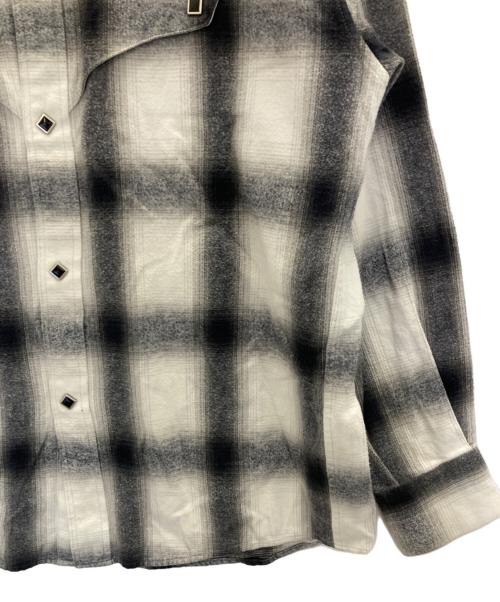 solaris&co（ソラリスアンドコー）solaris&co (ソラリスアンドコー) オンブレチェックシャツ グレー サイズ:38の古着・服飾アイテム