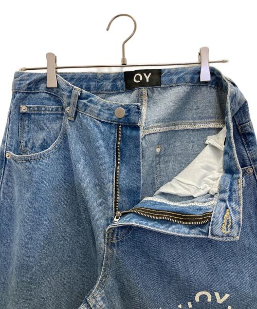 OY（オーワイ）OY (オーワイ) ROUND LOGO JEANS（ラウンド ロゴ ジーンズ） インディゴ サイズ:SIZE1の古着・服飾アイテム