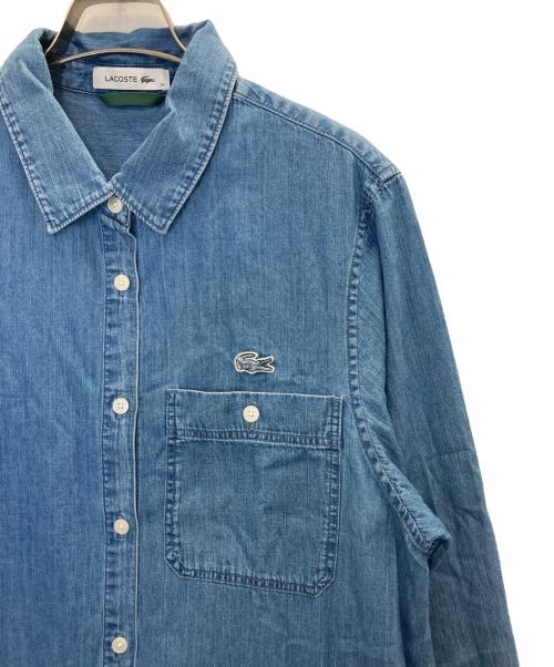 LACOSTE（ラコステ）LACOSTE (ラコステ) デニムシャツワンピース インディゴ サイズ:34の古着・服飾アイテム