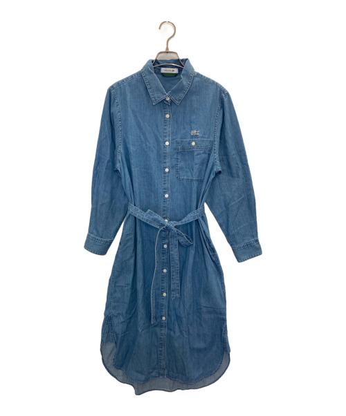 LACOSTE（ラコステ）LACOSTE (ラコステ) デニムシャツワンピース インディゴ サイズ:34の古着・服飾アイテム