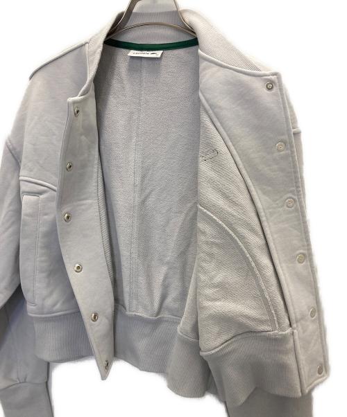 LACOSTE（ラコステ）LACOSTE (ラコステ) 裏パイルスウェットMA-1ブルゾン スカイブルー サイズ:34 未使用品の古着・服飾アイテム