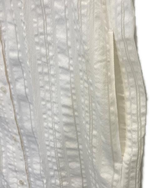 theory luxe（セオリーリュクス）theory luxe (セオリーリュクス) ノースリーブストライプワンピース ホワイト サイズ:32の古着・服飾アイテム