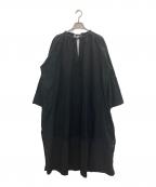 sara mallikaサラマリカ）の古着「Cotton Linen Joint Lace Dress」｜ブラック