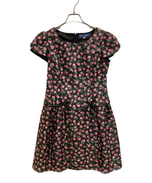 M'S GRACY（エムズグレイシー）M'S GRACY (エムズグレイシー) フラワーカップスリーブワンピース ブラック サイズ:Mの古着・服飾アイテム