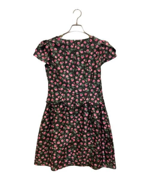 M'S GRACY（エムズグレイシー）M'S GRACY (エムズグレイシー) フラワーカップスリーブワンピース ブラック サイズ:Mの古着・服飾アイテム
