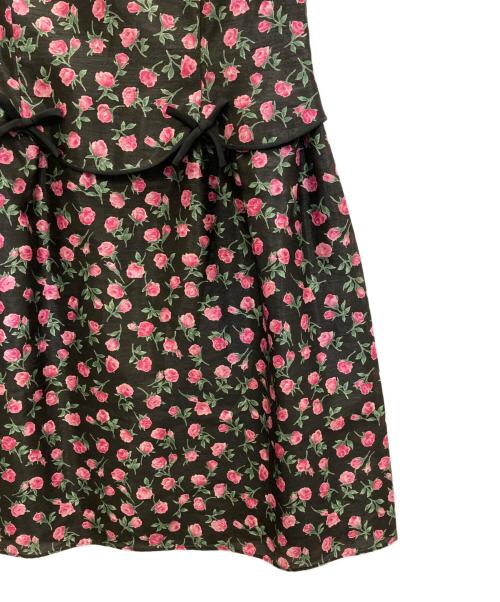 M'S GRACY（エムズグレイシー）M'S GRACY (エムズグレイシー) フラワーカップスリーブワンピース ブラック サイズ:Mの古着・服飾アイテム