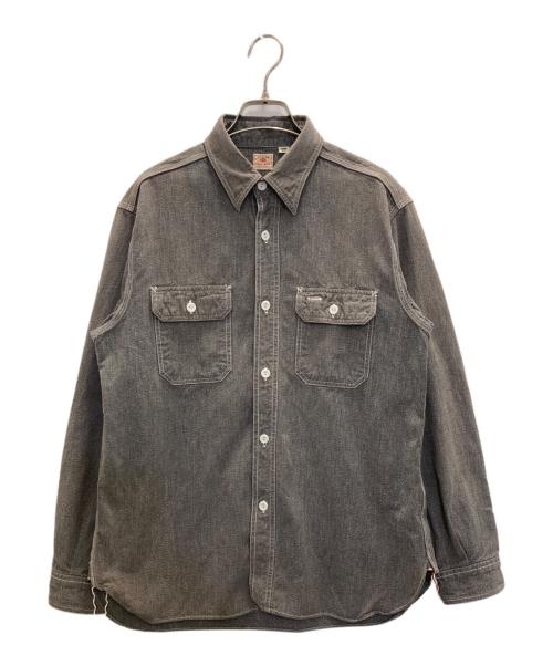 SUGAR CANE（シュガーケーン）SUGAR CANE (シュガーケーン) COTTON COVERT L/S WORK SHIRT ブラック サイズ:Lの古着・服飾アイテム