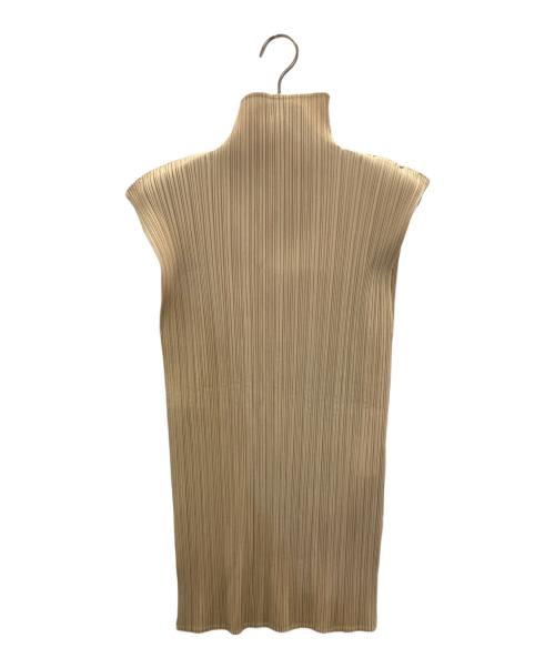 PLEATS PLEASE（プリーツプリーズ）PLEATS PLEASE (プリーツプリーズ) プリーツカットソー ベージュ サイズ:3の古着・服飾アイテム
