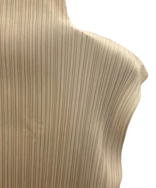 PLEATS PLEASE（プリーツプリーズ）PLEATS PLEASE (プリーツプリーズ) プリーツカットソー ベージュ サイズ:3の古着・服飾アイテム