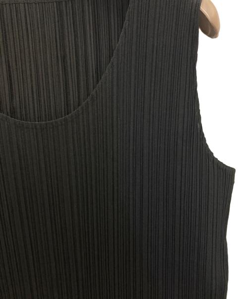 PLEATS PLEASE（プリーツプリーズ）PLEATS PLEASE (プリーツプリーズ) プリーツノースリーブワンピース ブラック サイズ:1の古着・服飾アイテム
