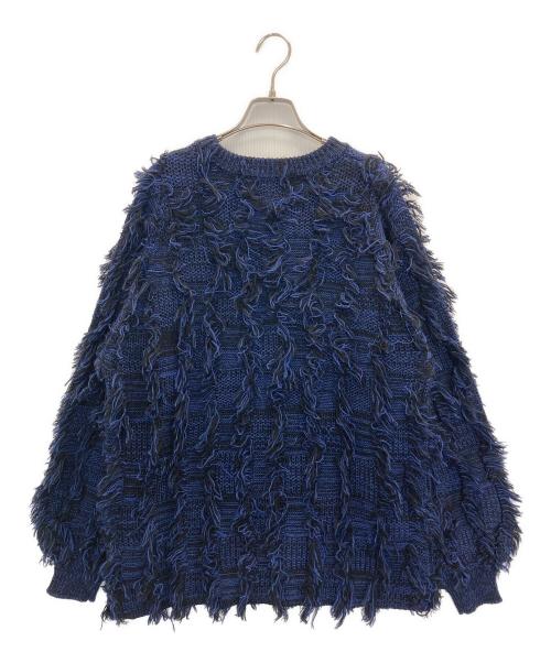 Laraaji（ララージ）Laraaji (ララージ) カットフリンジプルオーバーニット ネイビー サイズ:Ⅿ 未使用品の古着・服飾アイテム