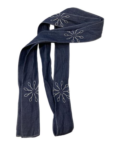 Engineered Garments（エンジニアドガーメンツ）Engineered Garments (エンジニアードガーメンツ) No Sleeve Banded Collar Dress Bird Embroidery Denim インディゴの古着・服飾アイテム