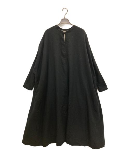 SP STASNY PRODUKT（エシュペー）SP STASNY PRODUKT (エシュペー) ウールコットンワンピース ブラック サイズ:FREEの古着・服飾アイテム