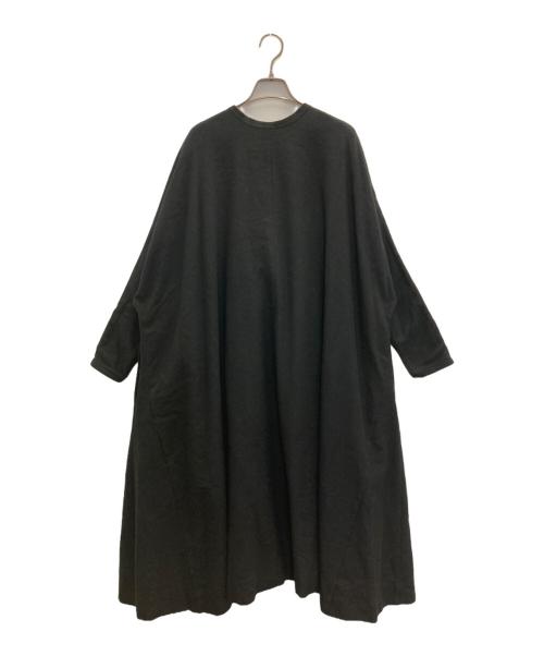 SP STASNY PRODUKT（エシュペー）SP STASNY PRODUKT (エシュペー) ウールコットンワンピース ブラック サイズ:FREEの古着・服飾アイテム