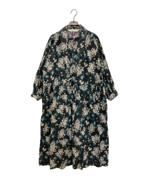 the last flower of the afternoon（ザ ラスト フラワー オブ ザ アフタヌーン）the last flower of the afternoon (ザ ラスト フラワー オブ ザ アフタヌーン) LIBERTYFABRICS layered dress ネイビー サイズ:FREEの古着・服飾アイテム