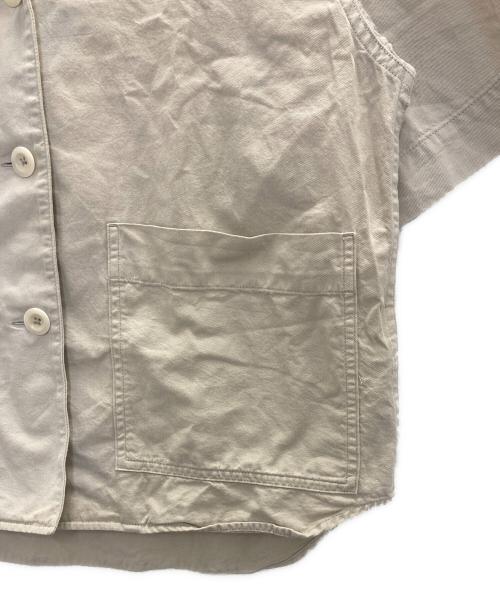 MHL（エムエイチエル）MHL (エムエイチエル) LIGHT COTTON DRY TWILL 半袖シャツ アイボリー サイズ:1の古着・服飾アイテム