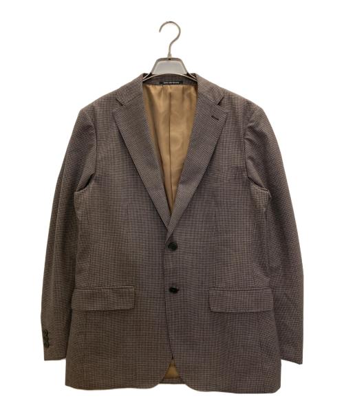 green label relaxing（グリーンレーベルリラクシング）green label relaxing (グリーンレーベルリラクシング) ガンクラブチェック 2Bジャケット ブラウン サイズ:48の古着・服飾アイテム