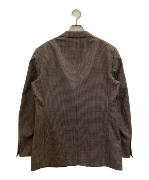 green label relaxing（グリーンレーベルリラクシング）green label relaxing (グリーンレーベルリラクシング) ガンクラブチェック 2Bジャケット ブラウン サイズ:48の古着・服飾アイテム