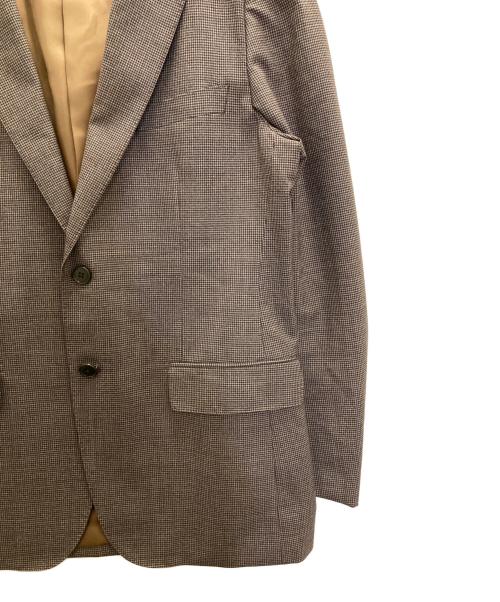 green label relaxing（グリーンレーベルリラクシング）green label relaxing (グリーンレーベルリラクシング) ガンクラブチェック 2Bジャケット ブラウン サイズ:48の古着・服飾アイテム