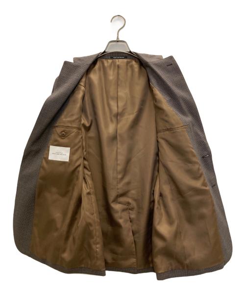 green label relaxing（グリーンレーベルリラクシング）green label relaxing (グリーンレーベルリラクシング) ガンクラブチェック 2Bジャケット ブラウン サイズ:48の古着・服飾アイテム