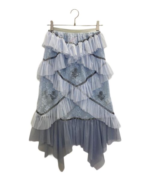rurumu（ルルムウ）rurumu (ルルムウ) レーススカート ブルー サイズ:FREEの古着・服飾アイテム