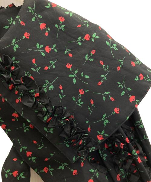 rurumu（ルルムウ）rurumu (ルルムウ) Liberty frill short tops ブラック サイズ:FREEの古着・服飾アイテム