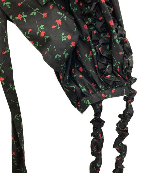 rurumu（ルルムウ）rurumu (ルルムウ) Liberty frill short tops ブラック サイズ:FREEの古着・服飾アイテム