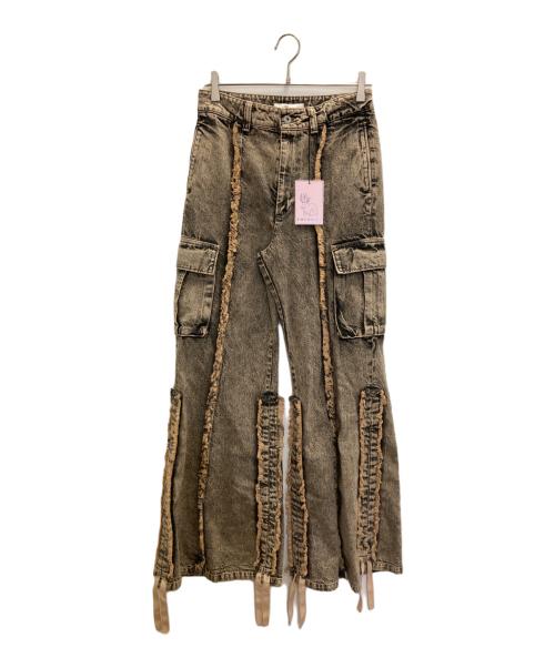 rurumu（ルルムウ）rurumu (ルルムウ) drawstring denim pants ブラウン サイズ:Ⅿ 未使用品の古着・服飾アイテム