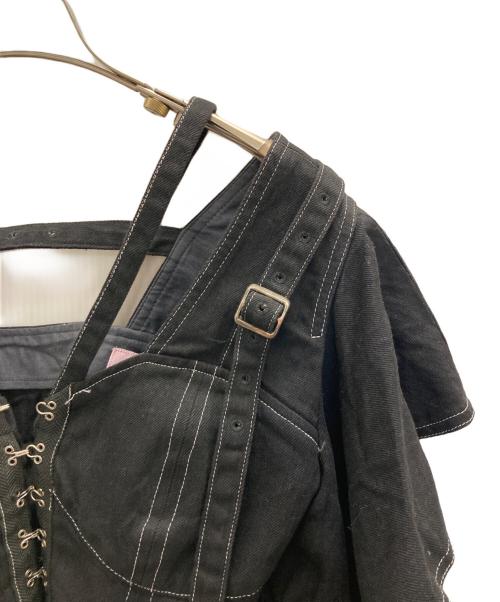 rurumu（ルルムウ）rurumu (ルルムウ) flare ribbon sleeve bustier ブラック サイズ:FREEの古着・服飾アイテム