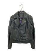 Bijouビジュー）の古着「ラムレザーダブルライダースジャケット」｜ブラック