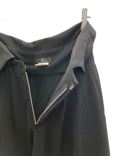 Y's（ワイズ）Y's (ワイズ) ウールギャバジンロングスカート ブラック サイズ:記載無しの古着・服飾アイテム