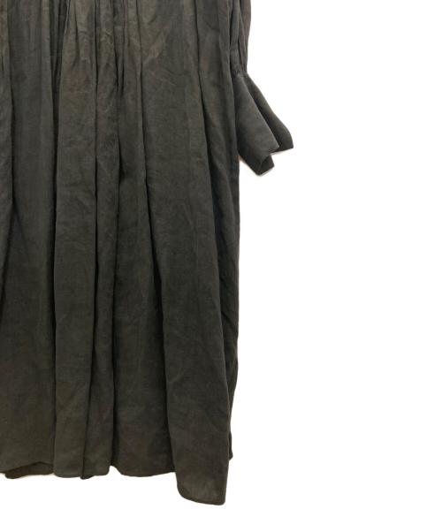 Whim Gazette（ウィムガゼット）Whim Gazette (ウィムガゼット) フレンチリネンワンピース ブラック サイズ:FREEの古着・服飾アイテム