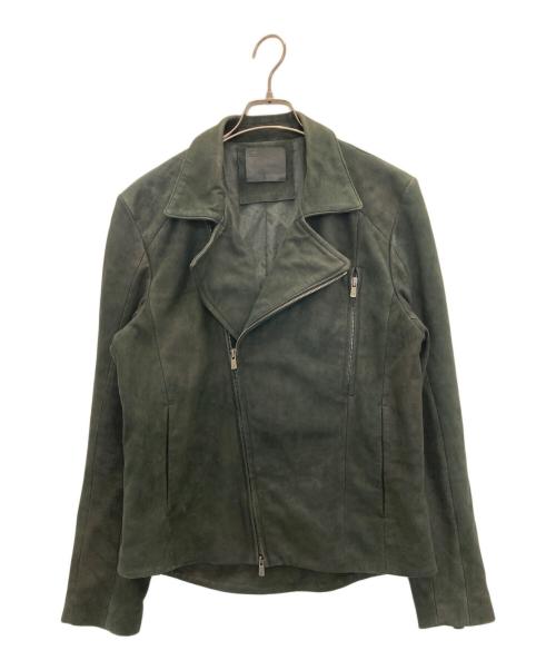 OURET（オーレット）OURET (オーレット) OIL SHEEP NUBUCK DOUBLE RIDERS JACKET ブラック サイズ:3の古着・服飾アイテム